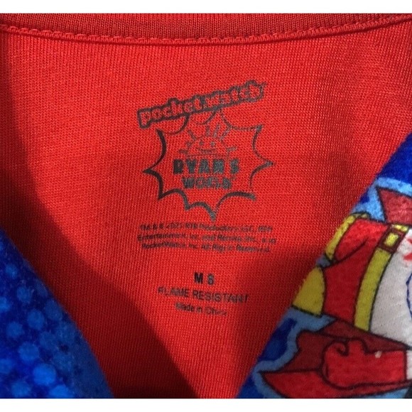 Ryan's World Boys Sz M 8 Red Titan Long Sleeve Pajamas Set 2-Piece Button Front - Picture 7 of 7